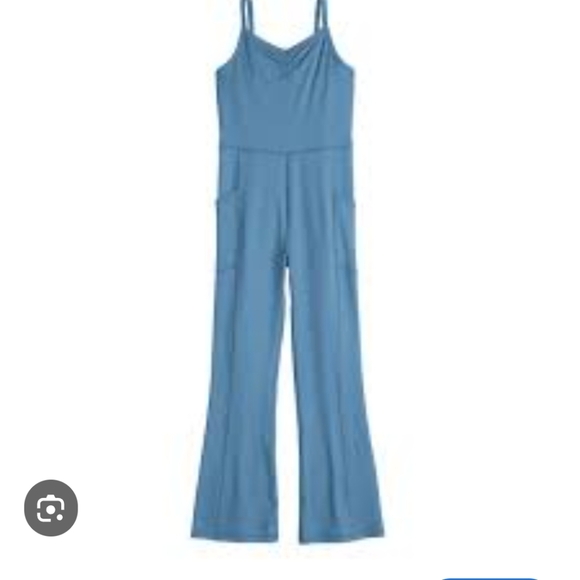 Girls Tek Gear Blue Cinch front Flare Unitard Jumpsuit XL - Picture 2 of 12